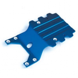 GPM RACING Aluminium Rear Skid Plate for the Associated MGT- Blue